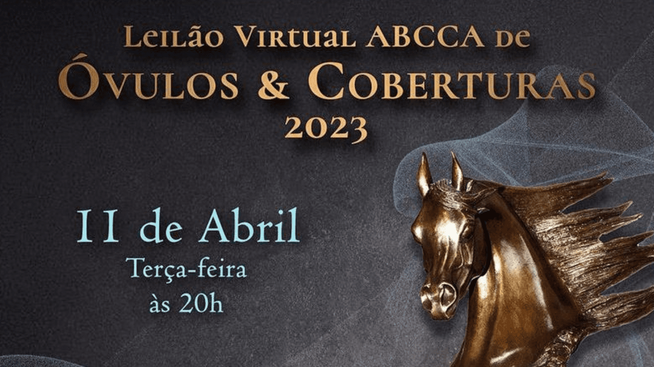 Leilão Virtual ABCCA de Óvulos e Coberturas 2023 reúne o melhor do cavalo Árabe